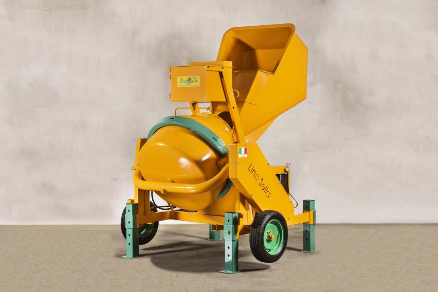 Hydraulic cement mixers with tilting drum