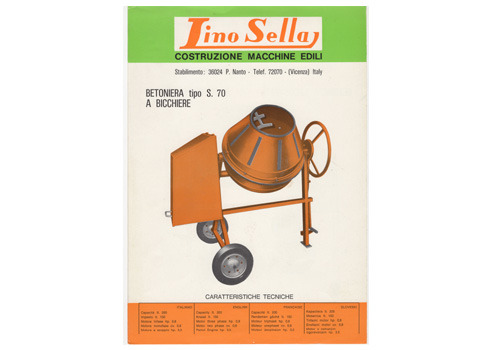 The first cement mixer 100 % made in Lino Sella